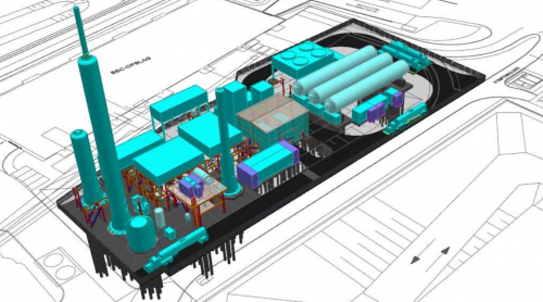 Visualisatie CO2-afvanginstallatie HVC
