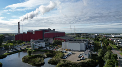 Luchtfoto afvalenergiecentrale Alkmaar