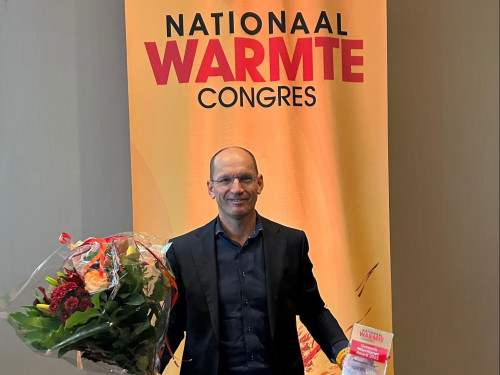 Trotse Willy Heussen met de gewonnen award